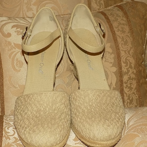 Coldwater Creek Shoes - Beige Coldwater Creek Espadrille Wedge 9.5 EUC